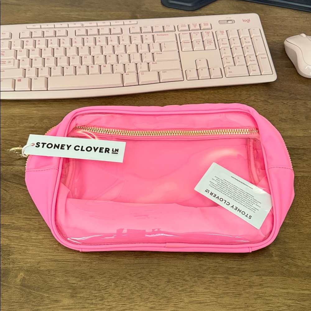 Stoney Clover Lane Bubblegum Lear Front Large Pouch